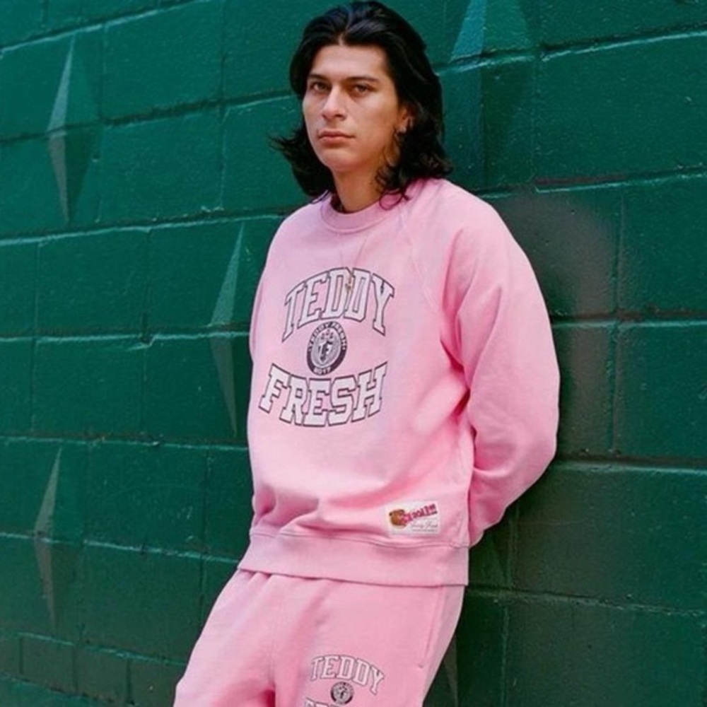 Teddy Fresh Pink College Sweatsuit